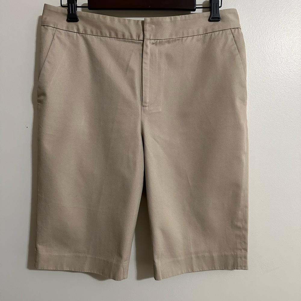 Lauren Ralph Lauren Khaki Cotton Walking Shorts, Size 8